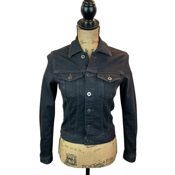 Adriano Goldschmied Robyn Womens Jacket XS Denim Button Front Stretch - Picture 12 of 13